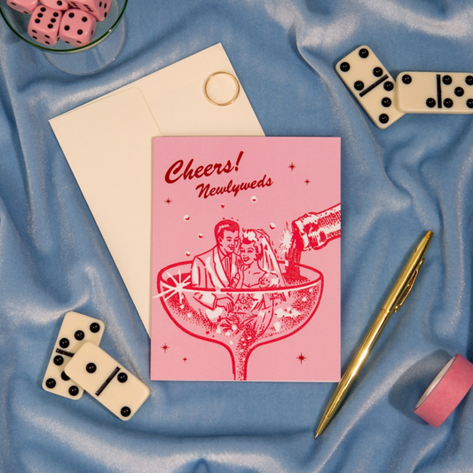 "Cheers! Newlyweds" Card