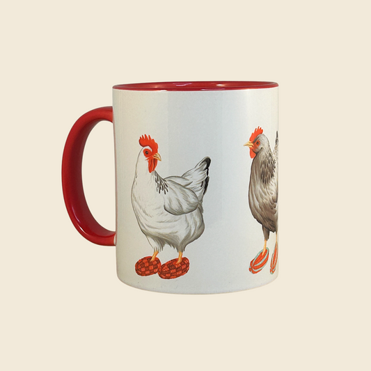 "Hens in Slippers" Mug