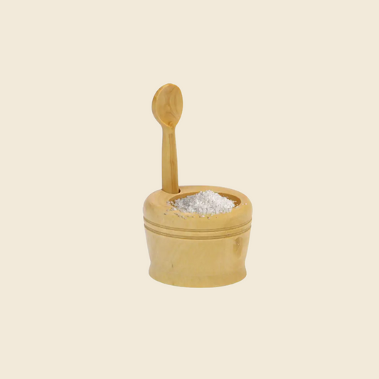 Boxwood Salt Cedar Set Bowl with Spoon