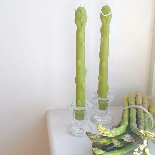 Asparagus Beeswax Tapered Candles