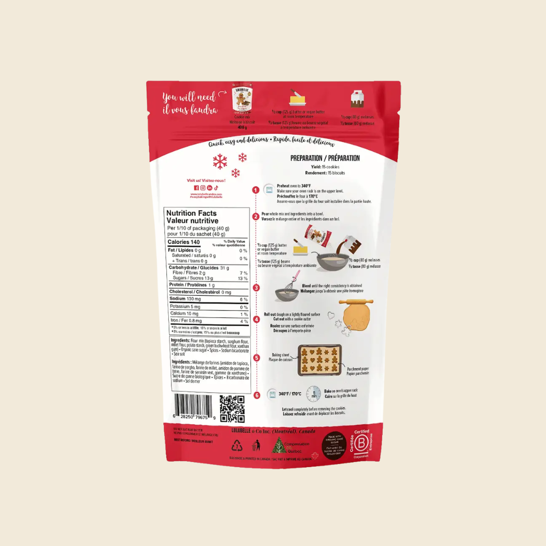 Gluten-Free Gingerbread Cookie Mix