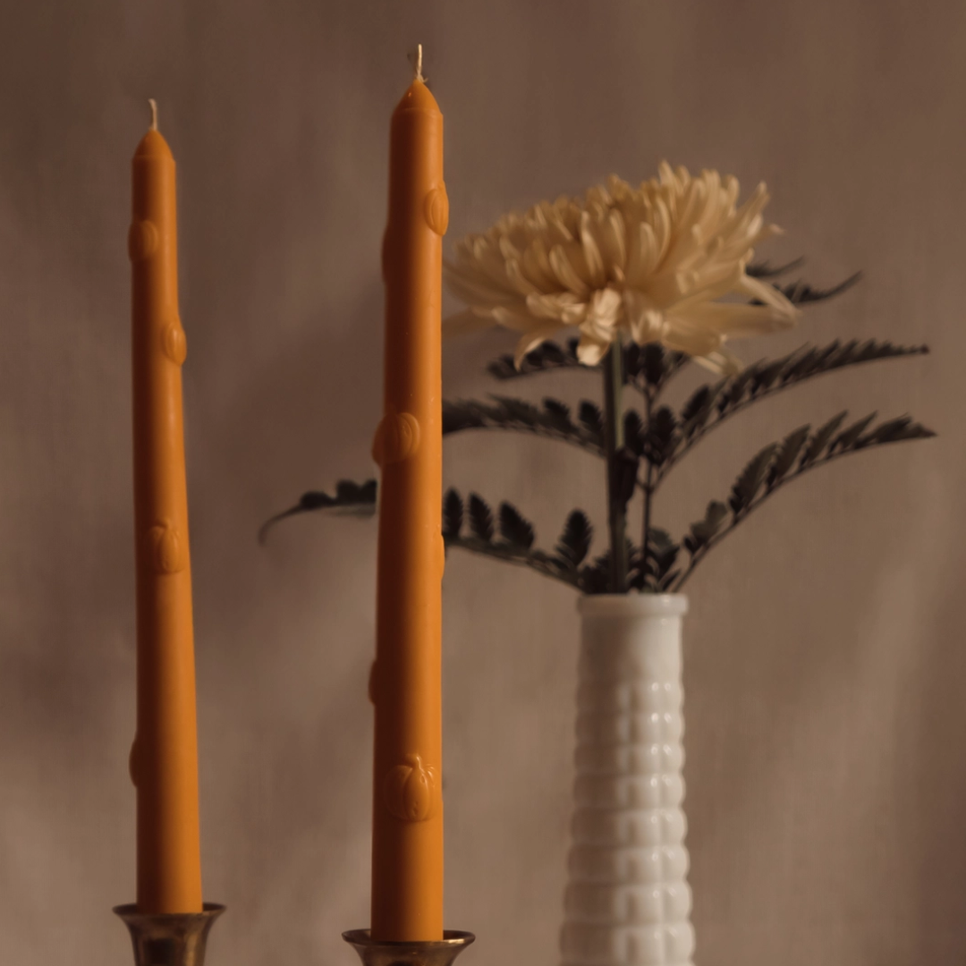 Pumpkin Taper Candlestick