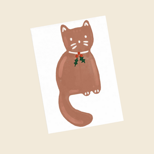 "Merry Cat" Holiday Card