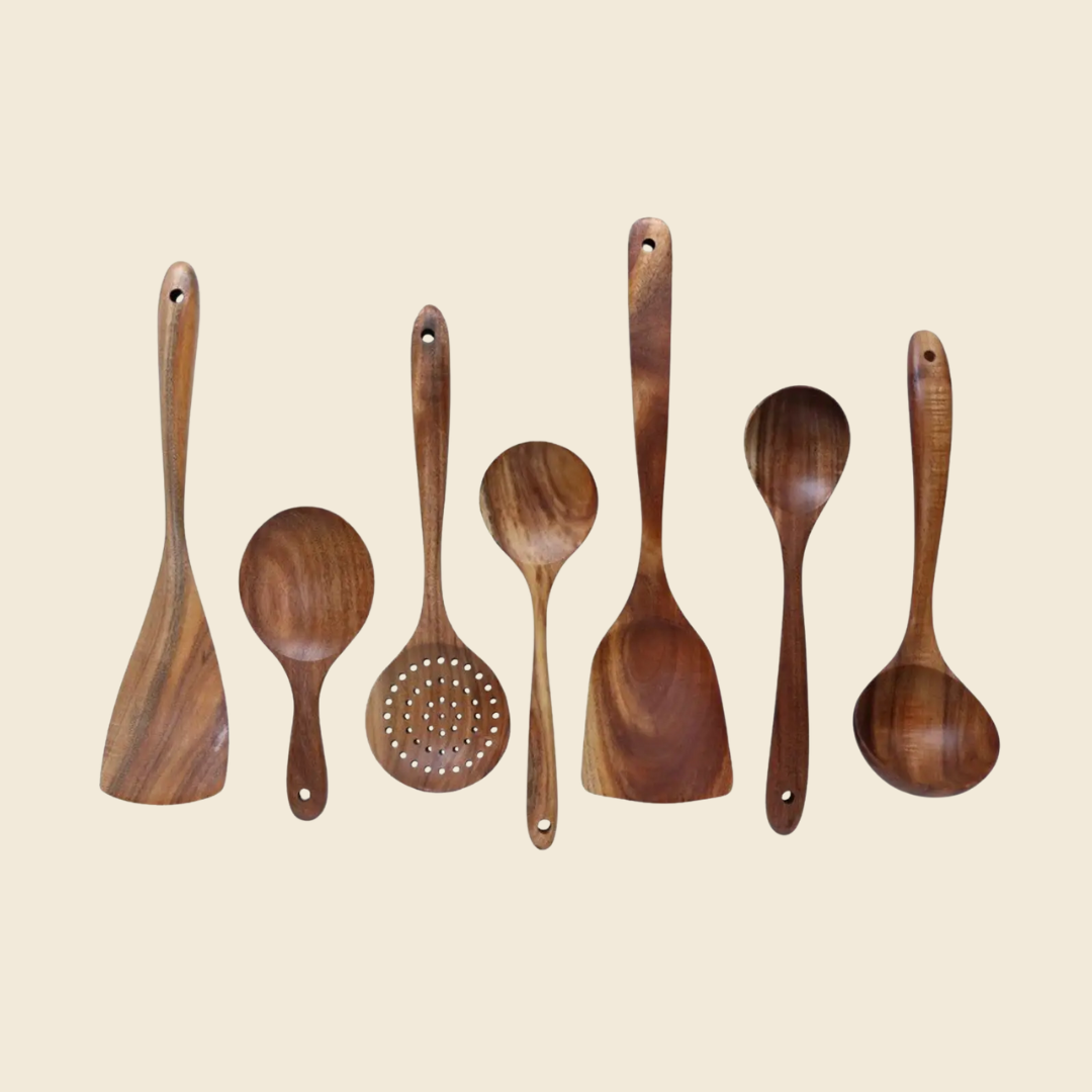 Teak Wood Utensil Set