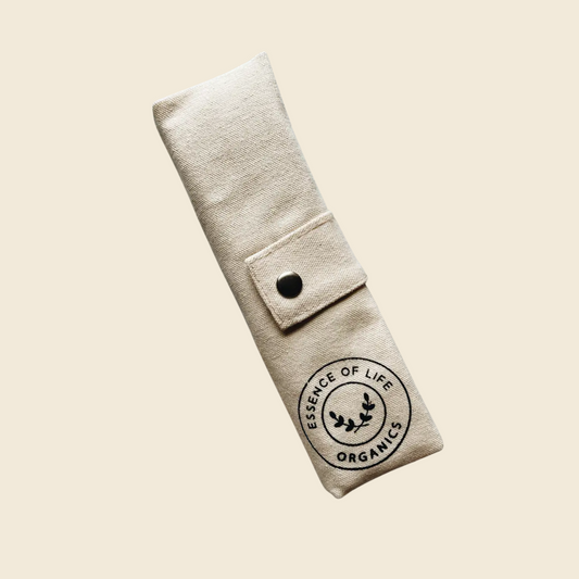 Bamboo Utensil Set with Organic Cotton