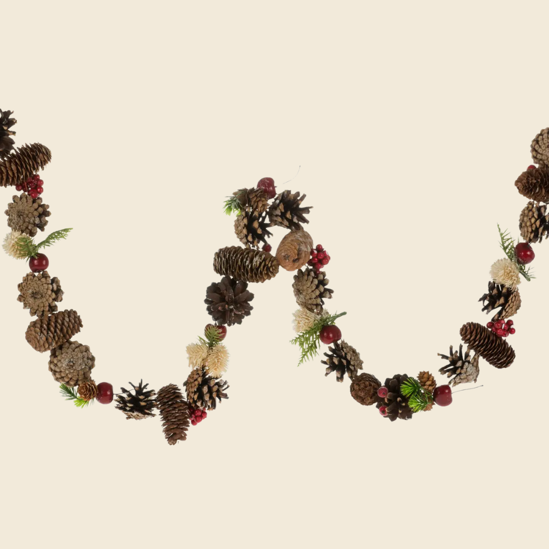 Garland with Berries & Cones