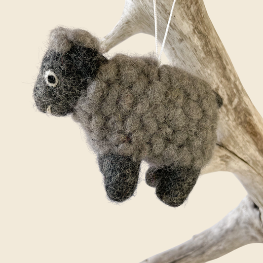 Felt Black Sheep Ornament