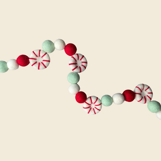 Peppermint Mint Felt Garland