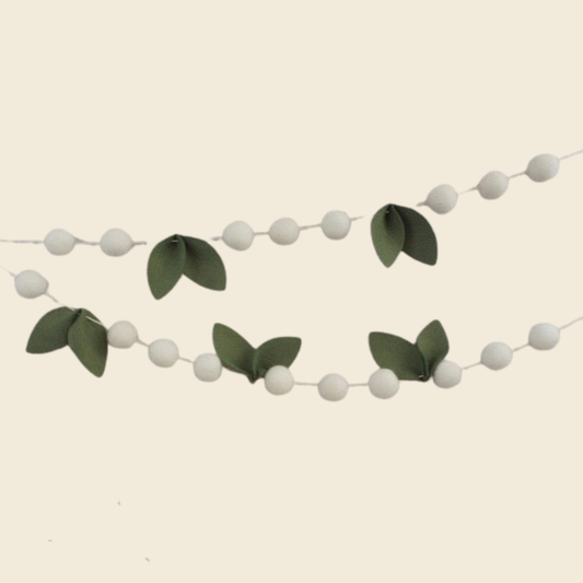 White Felt Garland