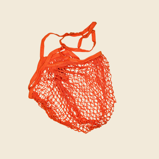 Cotton Mesh Tote with Long Handle