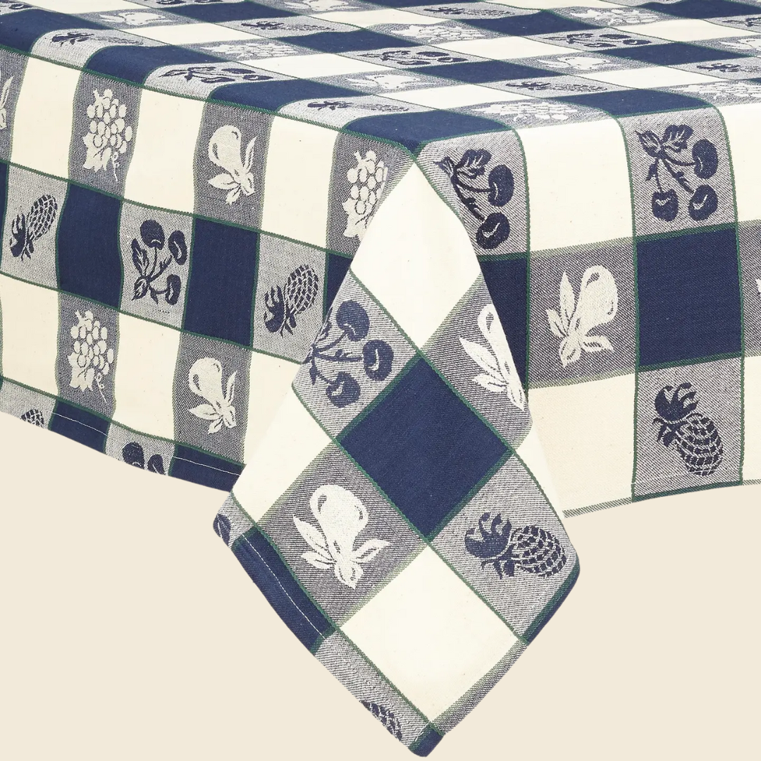 Navy Fruit Table Cloth