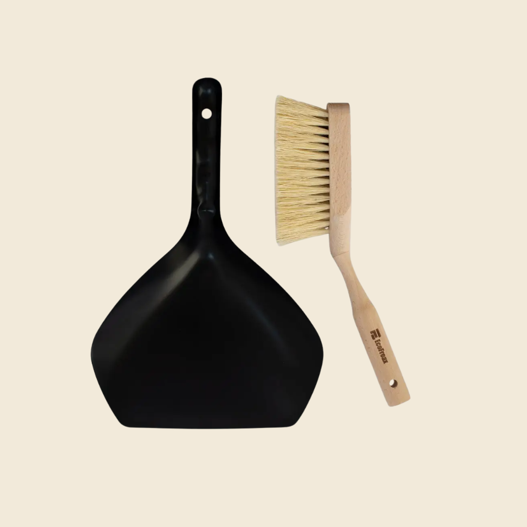 Broom and Dustpan Wooden Set