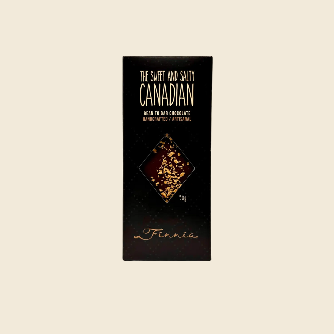 Sweet and Salty Canadian Dark Chocolate Bar