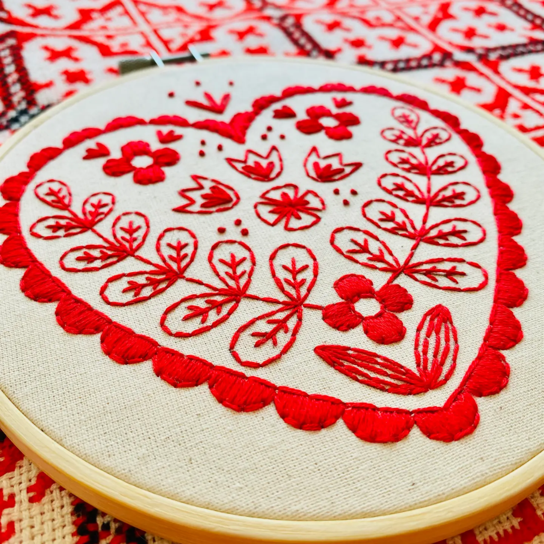 Nordic Heart Complete Embroidery Kit