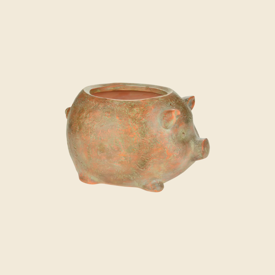 Terra Cotta Pig Planter