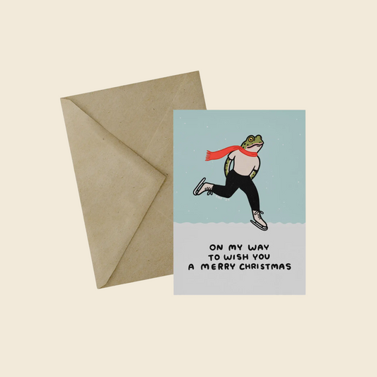On my Way (Merry Christmas) Card
