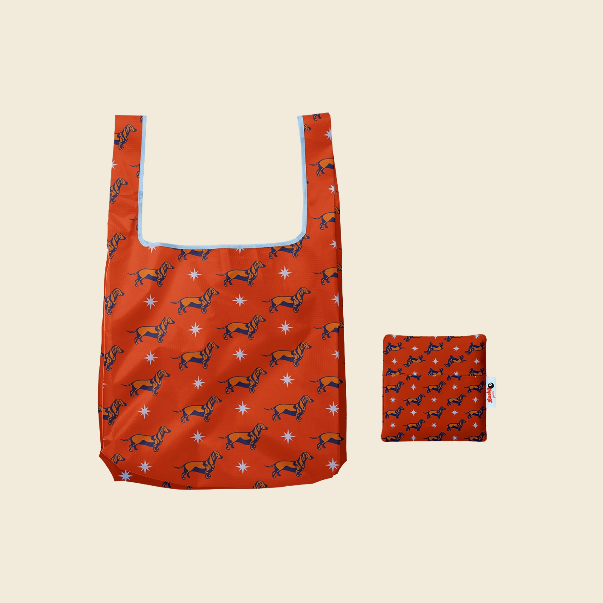 Weenie Starburst Pattern Foldable Nylon Tote