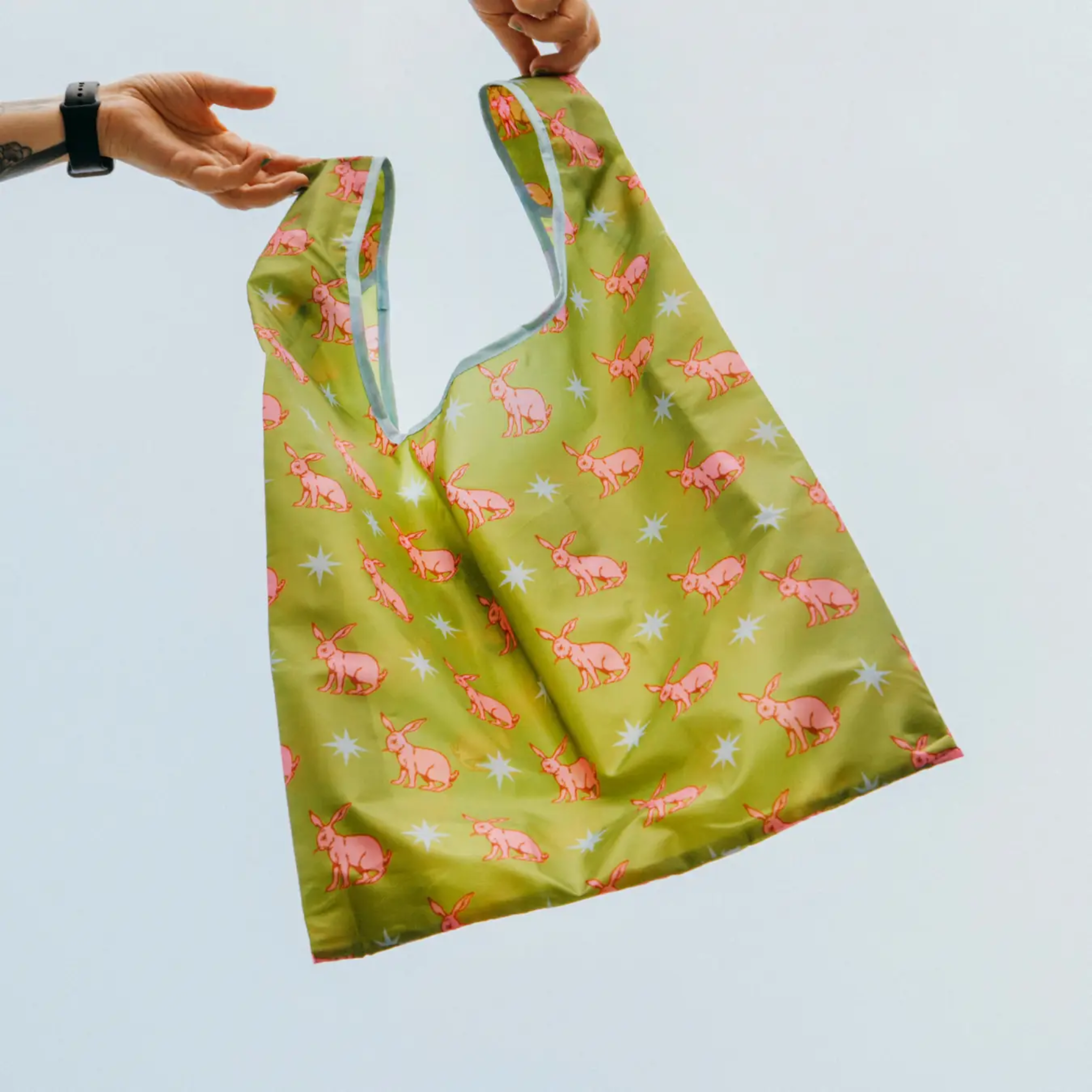 "Lucky Rabbit" Pattern Foldable Nylon Tote