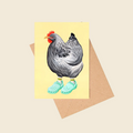 Hen in Crocs Card