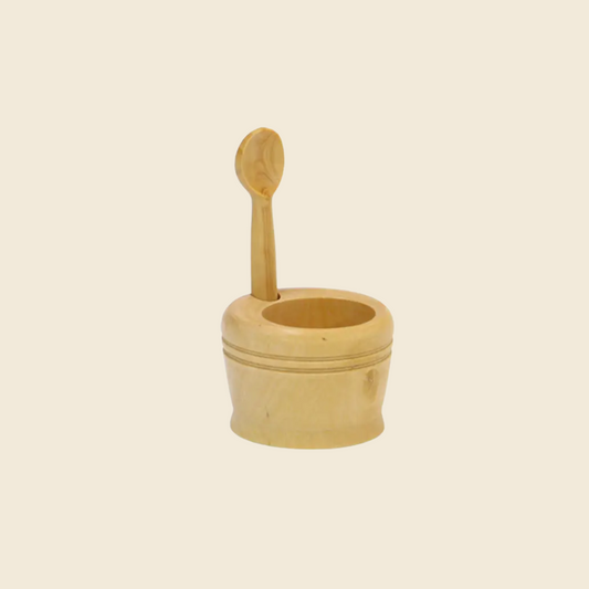 Boxwood Salt Cedar Set Bowl with Spoon