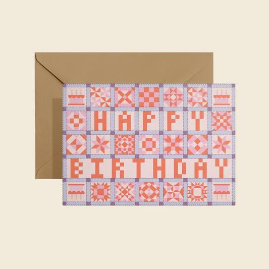 "Happy Birthday" Patchwork Card