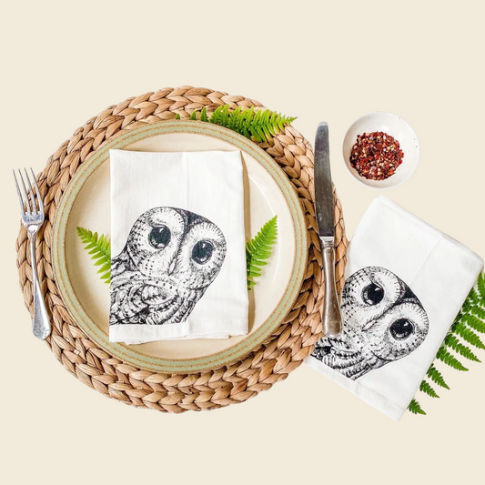 Set of Two Owl Napkins