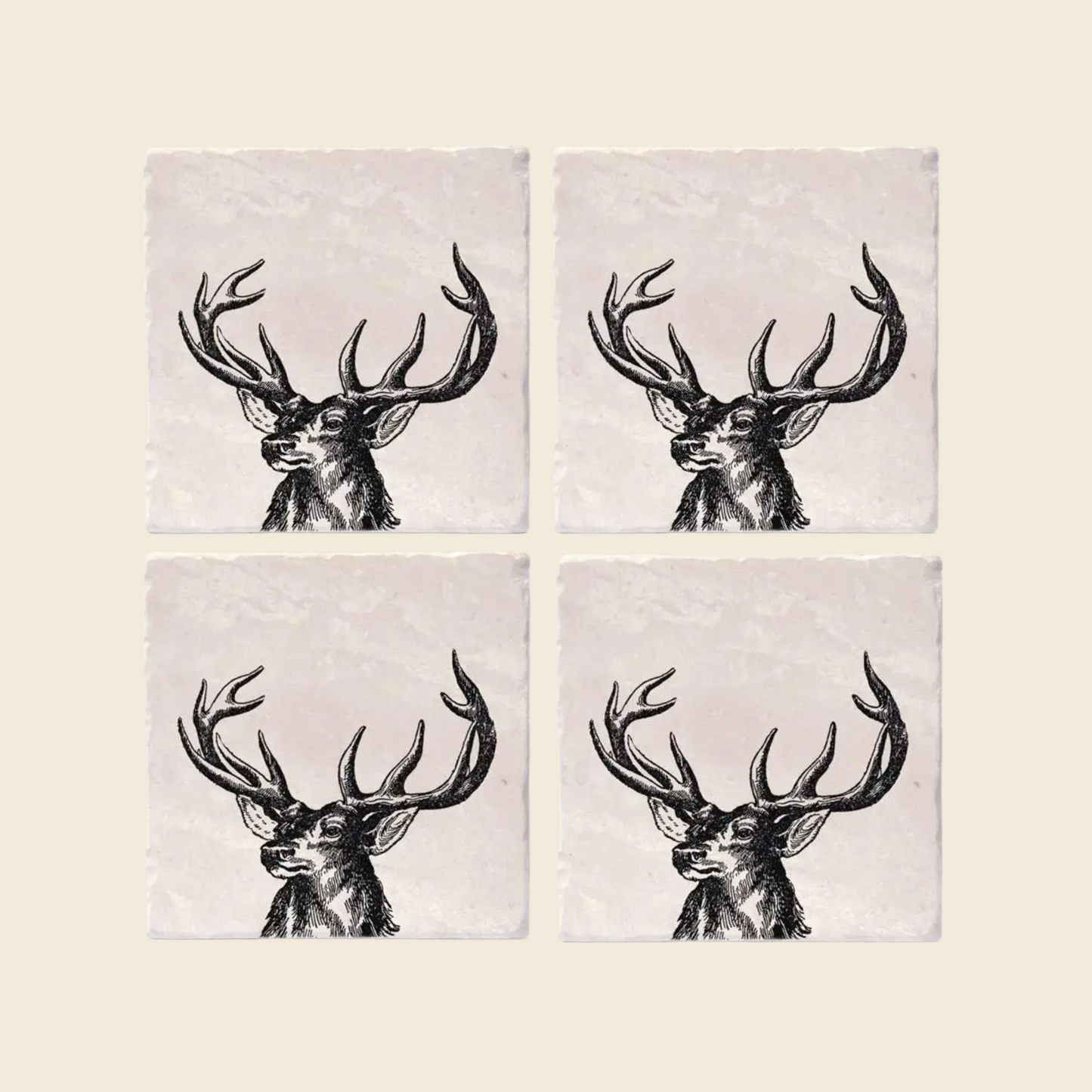 Vintage Buck Coasters (Set of 4)