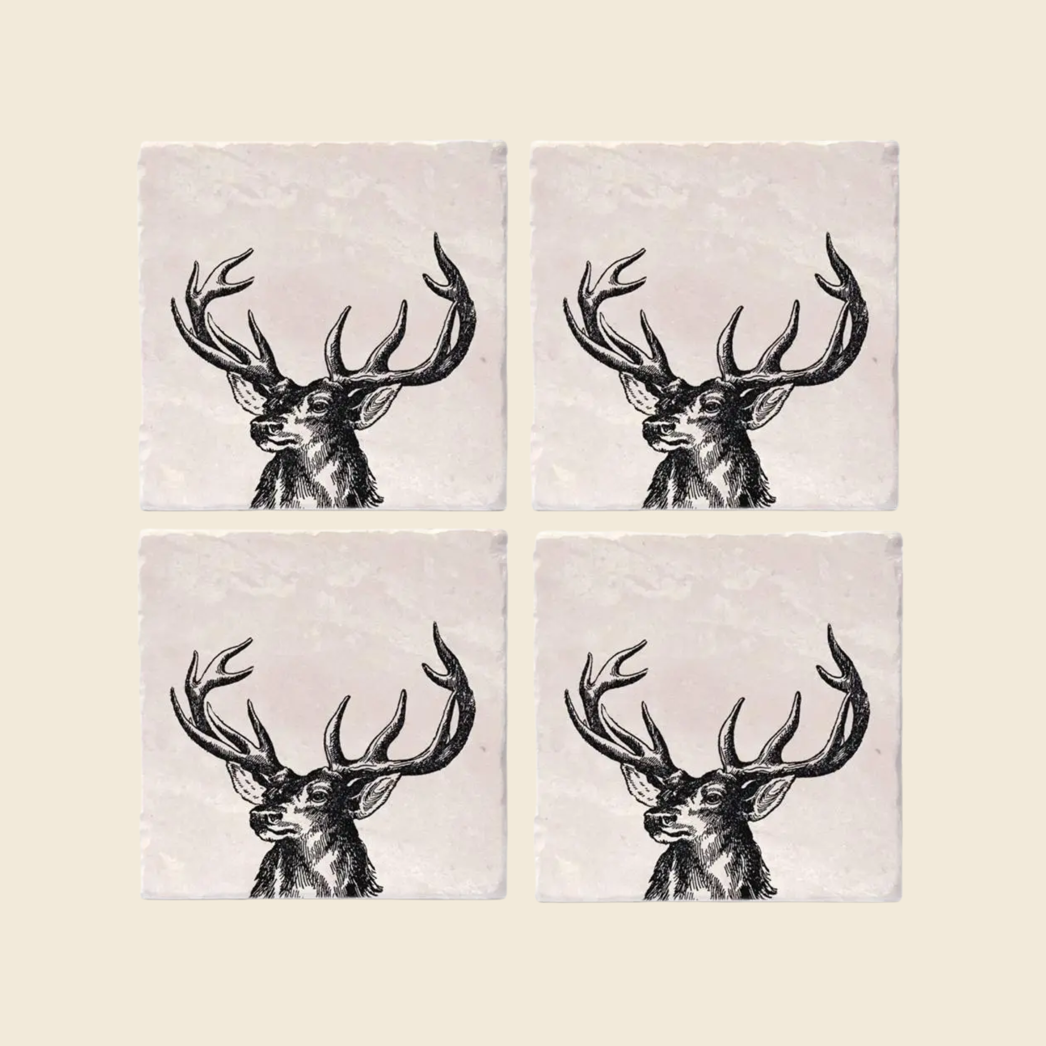 Vintage Buck Coasters (Set of 4)