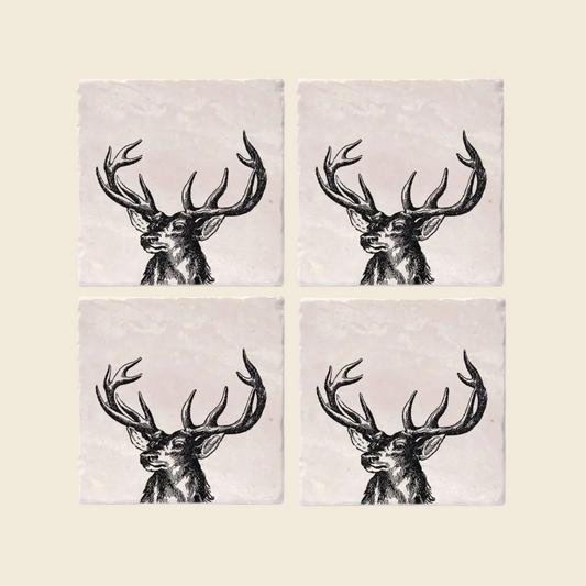Vintage Buck Coasters (Set of 4)