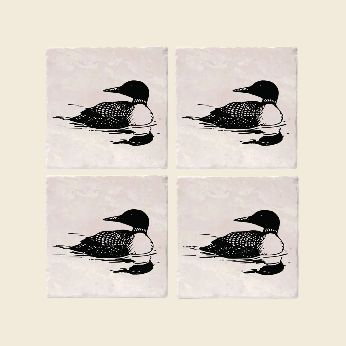Vintage Loon Coasters (Set of 4)