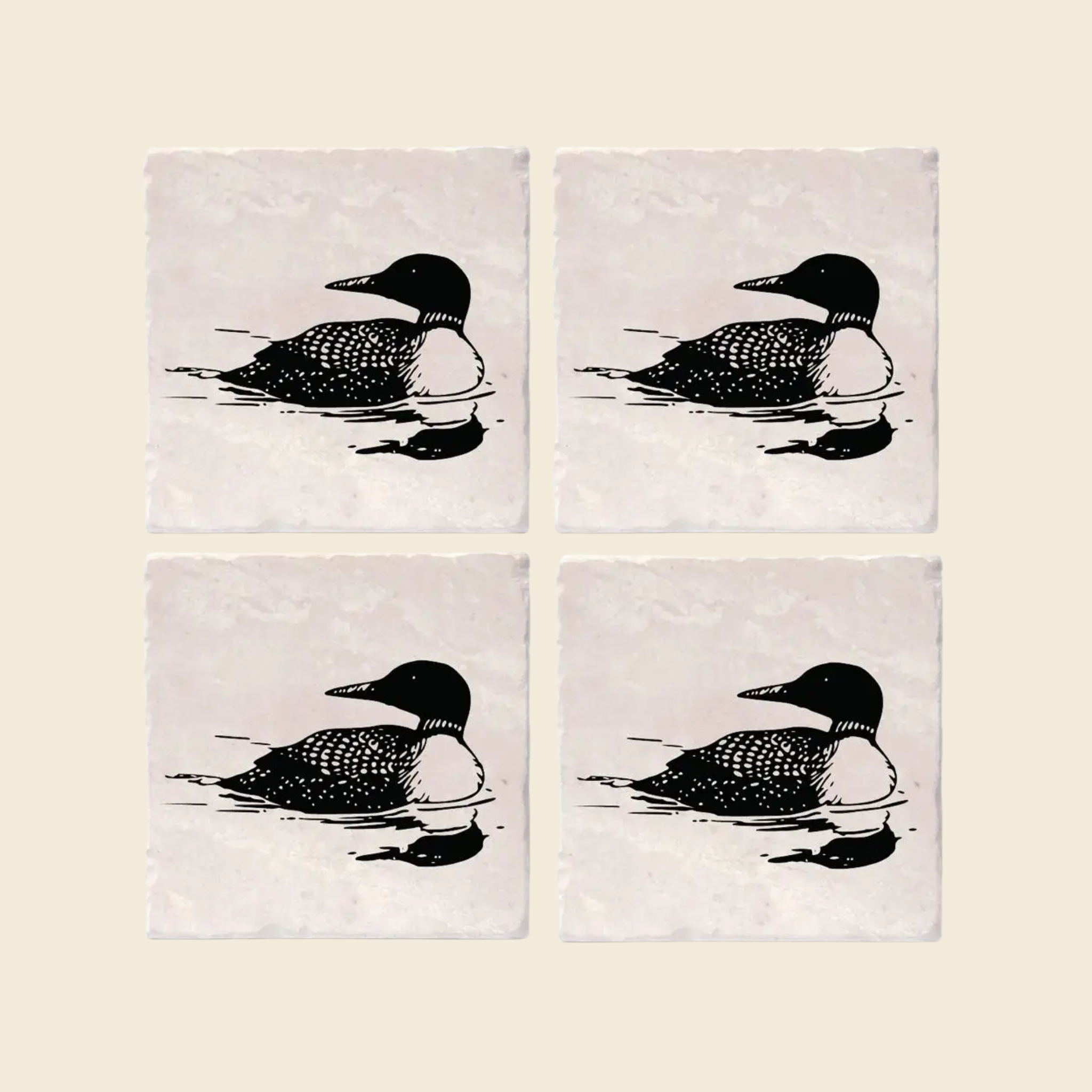 Vintage Loon Coasters (Set of 4)