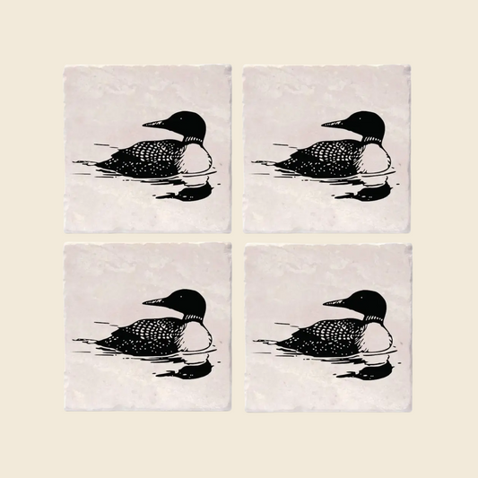 Vintage Loon Coasters (Set of 4)