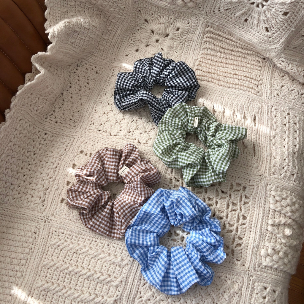 Gingham Oversized Scrunchie