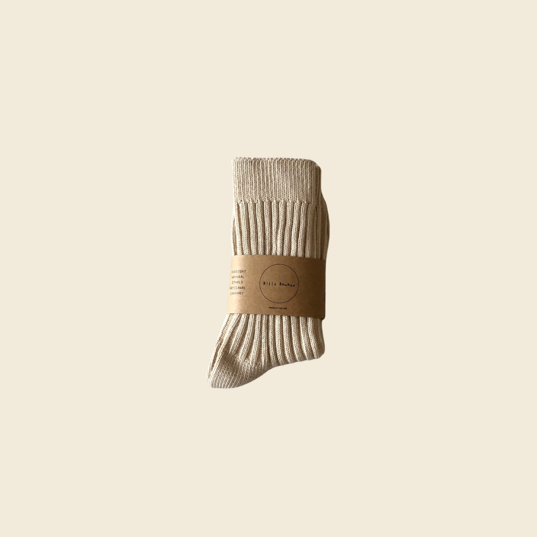Ribbed Socks (Oat)