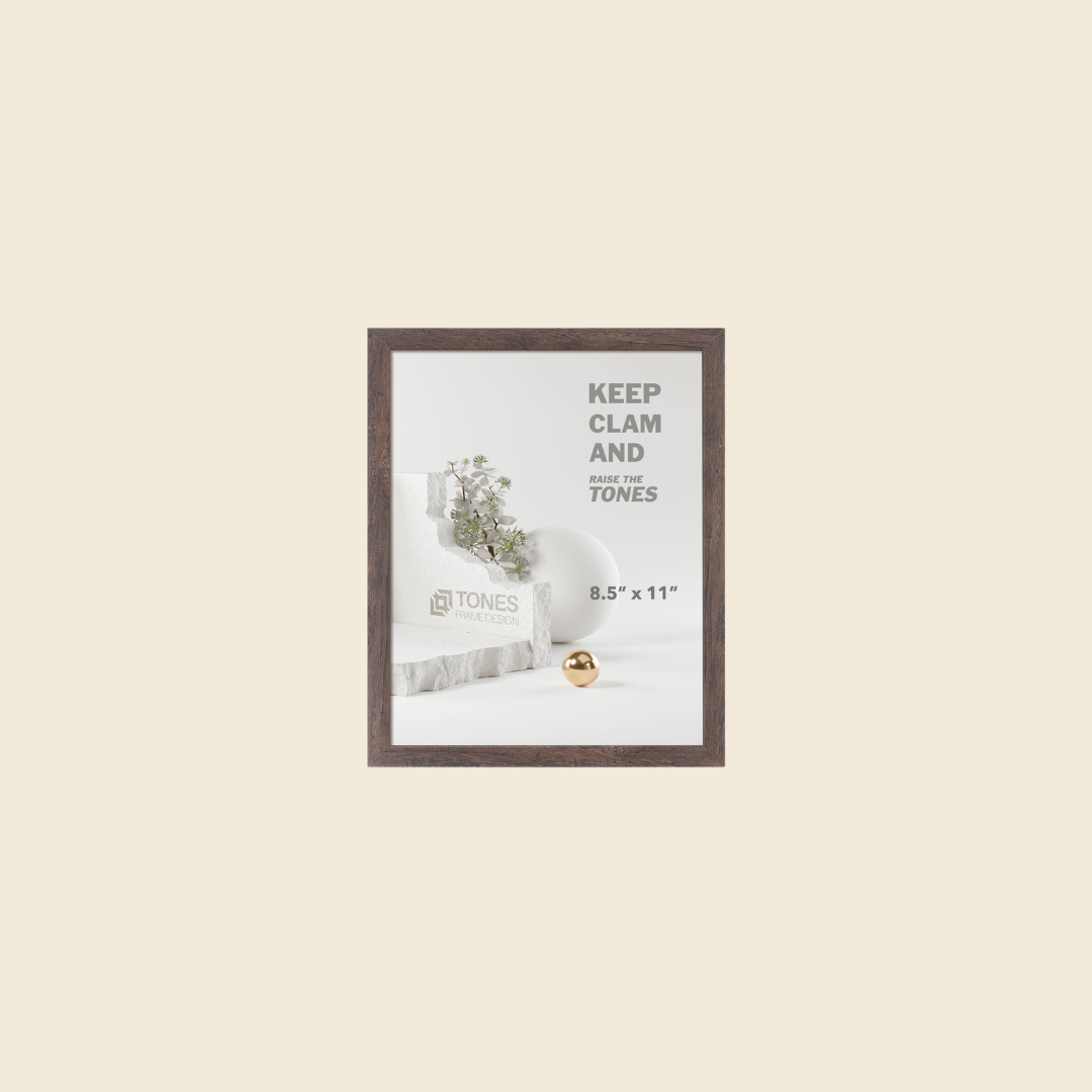 8.5 x 11 Dark Oak Frame