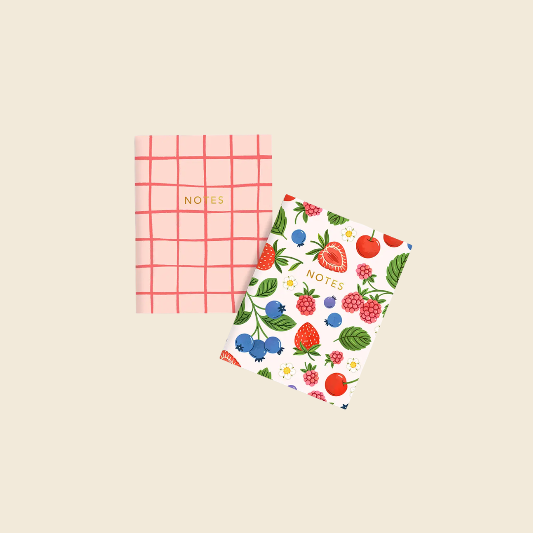 Berries + Pink Picnic Notebook Set