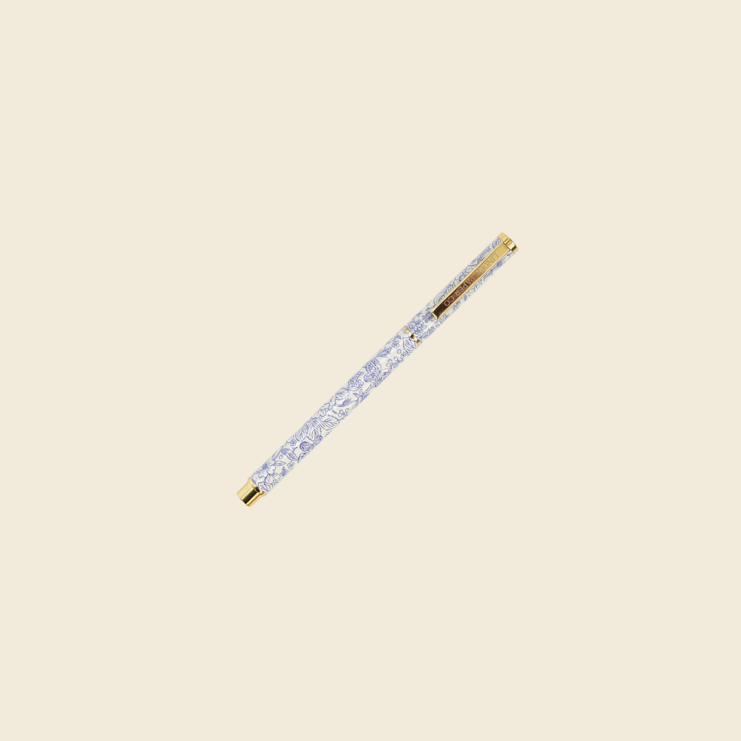 Blue Garden Rollerball Pen