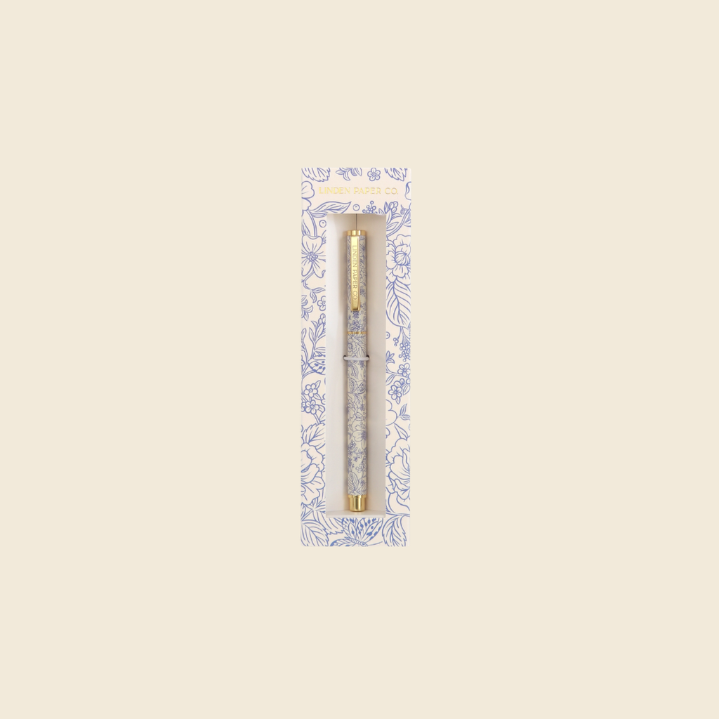 Blue Garden Rollerball Pen