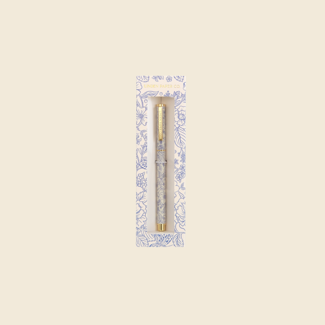 Blue Garden Rollerball Pen