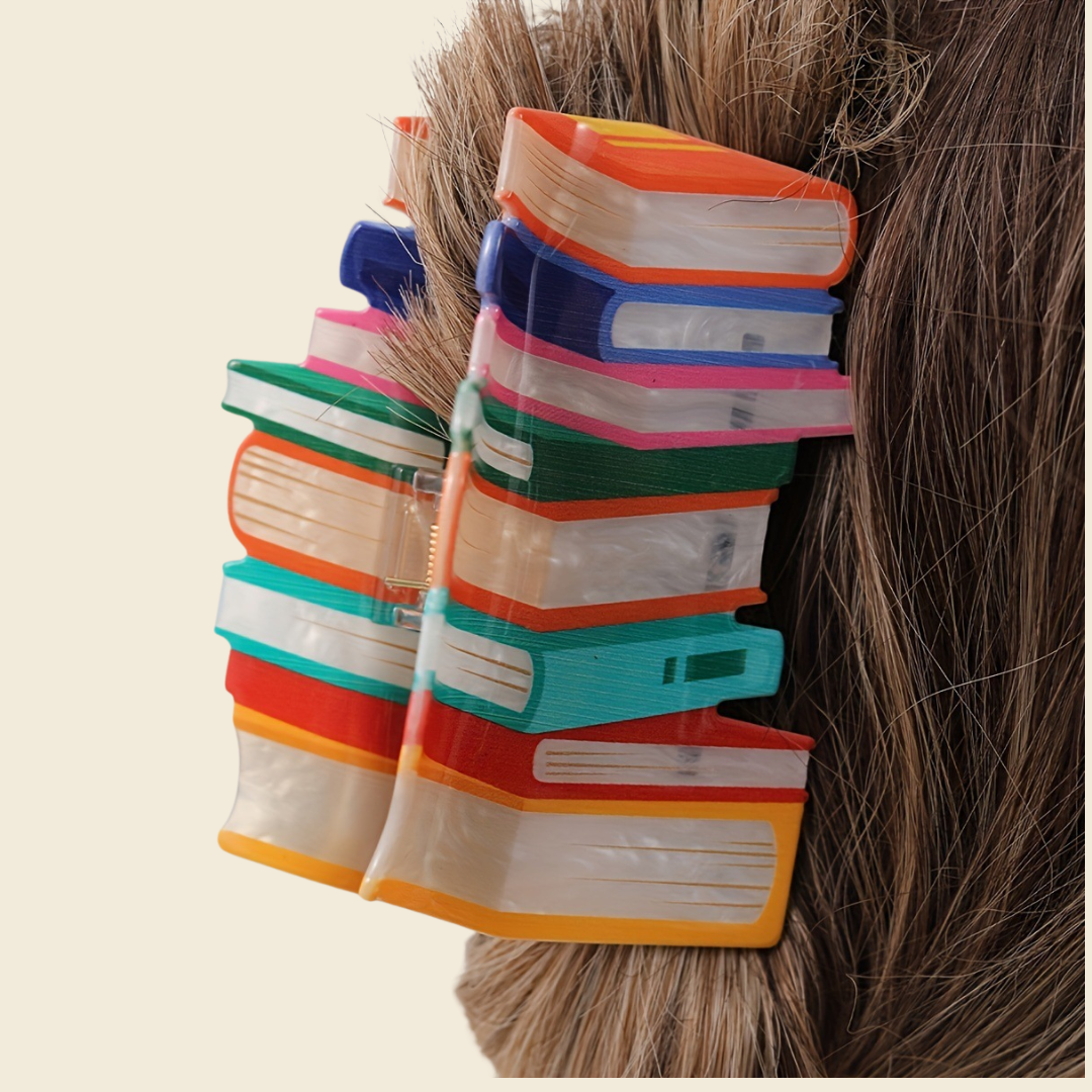 Book Stack Claw Clip