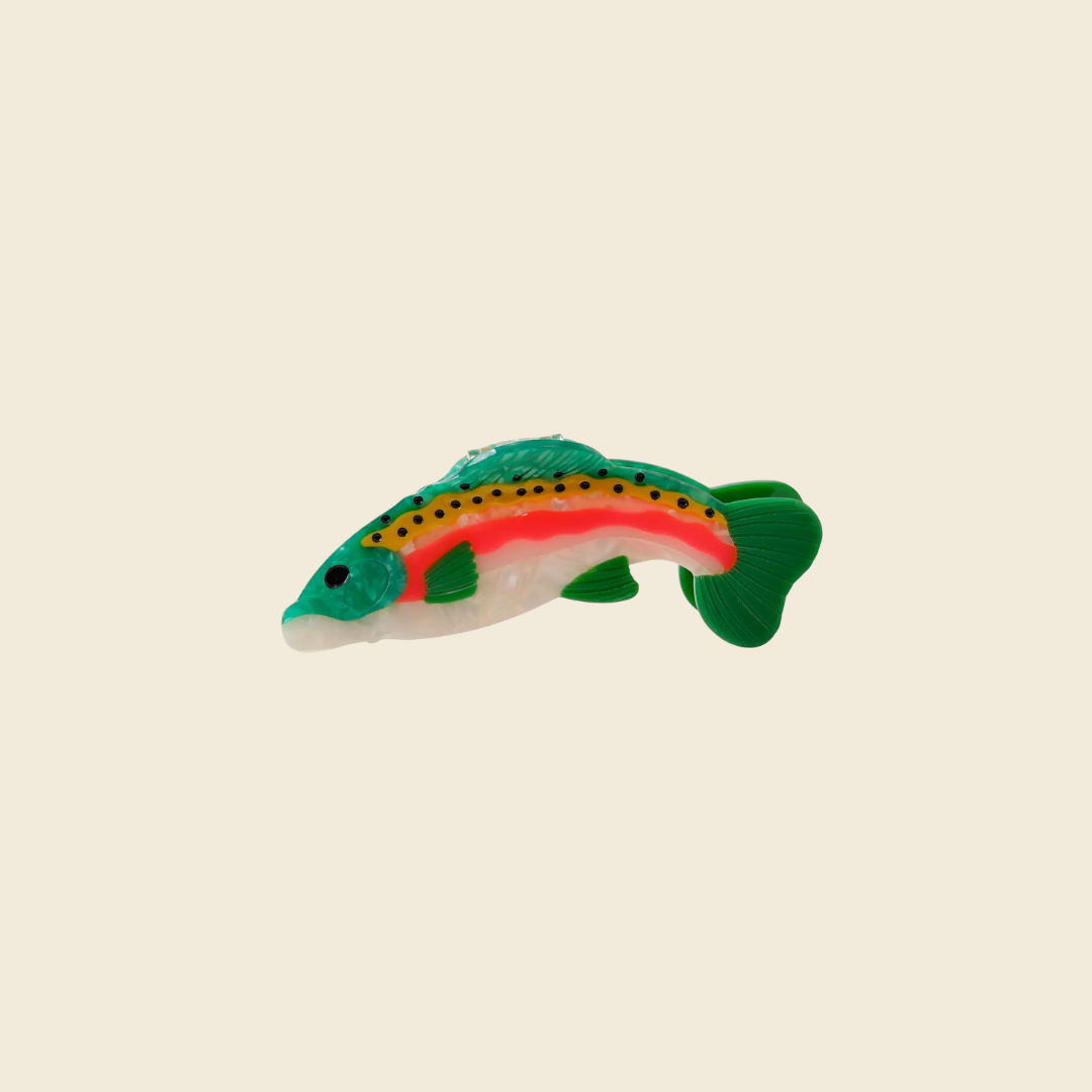 Green Fish Claw Clip