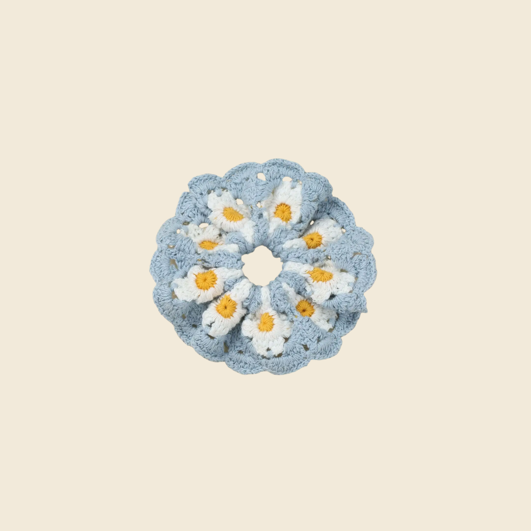 Floral Fabric Scrunchie