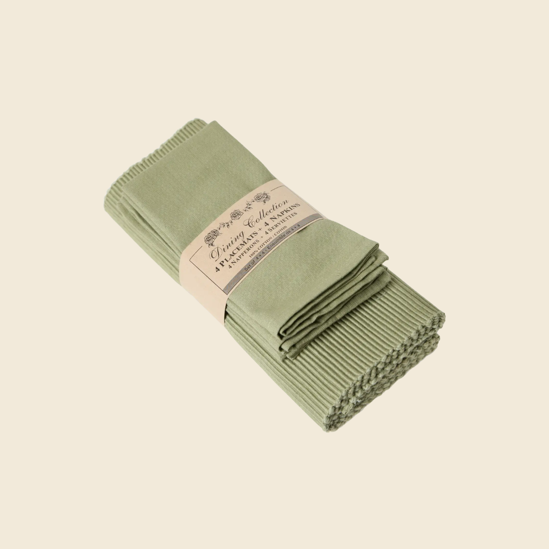 Sage Green Napkin + Placemat Set
