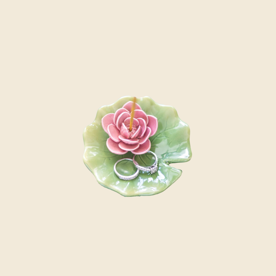 Lily Pad Trinket & Incense Holder
