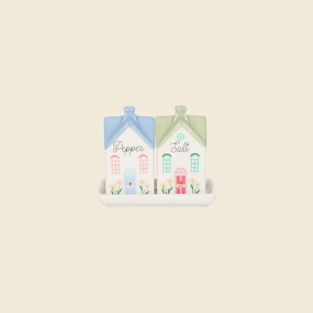 Pastel House Salt and Pepper Shakers
