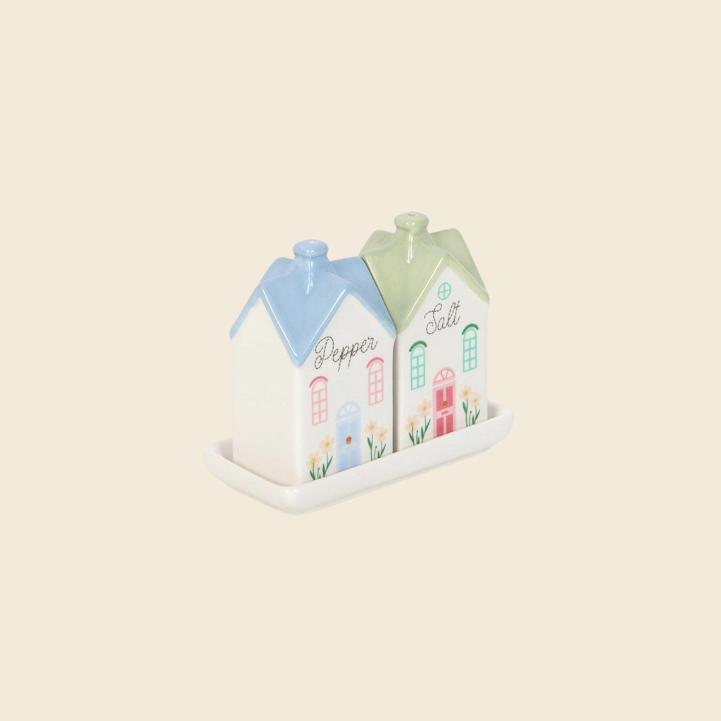 Pastel House Salt and Pepper Shakers