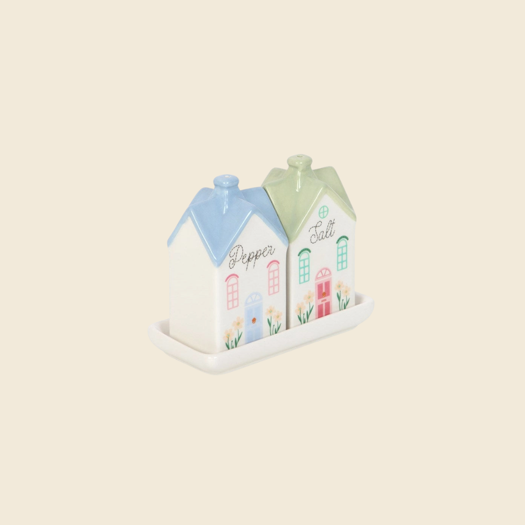 Pastel House Salt and Pepper Shakers