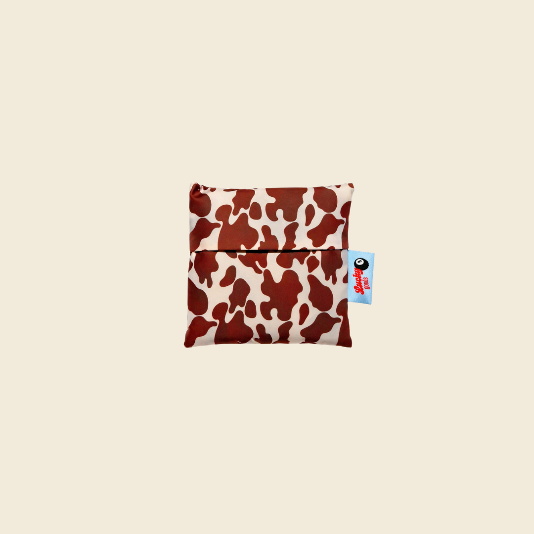 Cow Print Foldable Nylon Tote