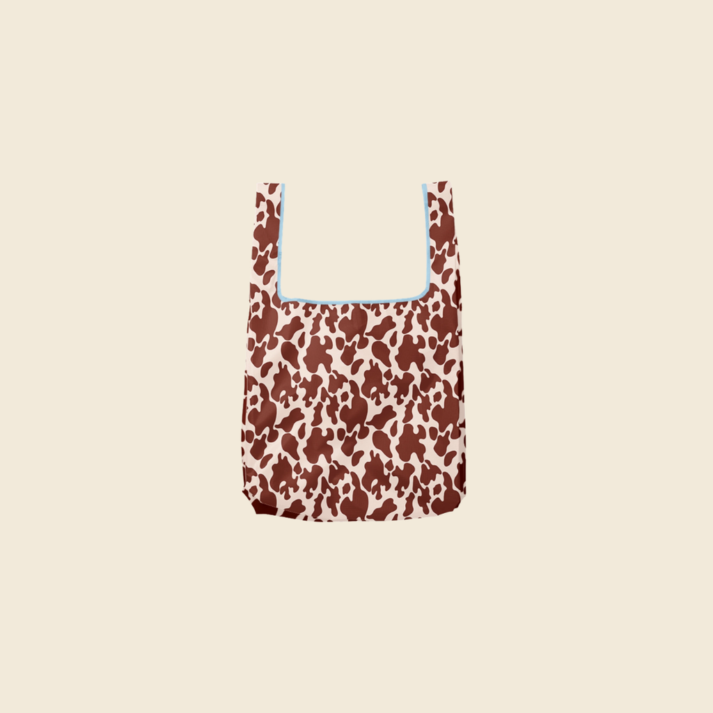 Cow Print Foldable Nylon Tote