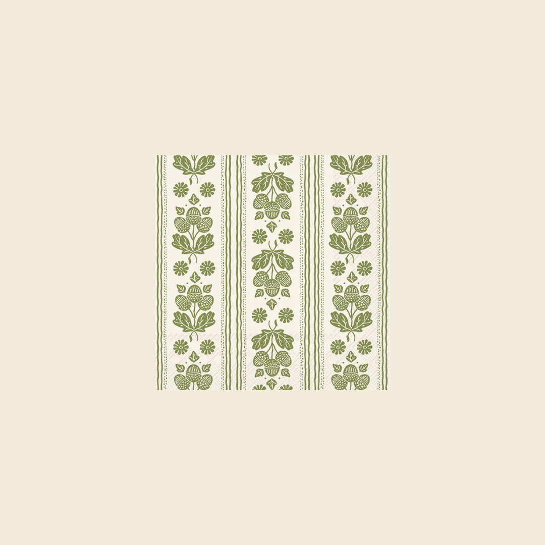 Autumn Green Cocktail Napkin